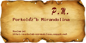 Porkoláb Mirandolina névjegykártya